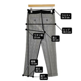 MICHEL KLEIN グレンチェック センタープレススラックス パンツ グレー レディース ミッシェルクラン【中古】6-0713G∞