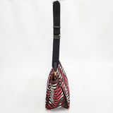 MARNI VOILE スウォッシュプリント ショッピングバッグ ショルダーバッグ ホワイト レッド レディース マルニ【中古】6-0323G◎