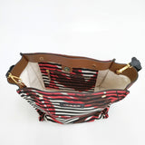 MARNI VOILE スウォッシュプリント ショッピングバッグ ショルダーバッグ ホワイト レッド レディース マルニ【中古】6-0323G◎