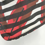 MARNI VOILE スウォッシュプリント ショッピングバッグ ショルダーバッグ ホワイト レッド レディース マルニ【中古】6-0323G◎