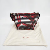 MARNI VOILE スウォッシュプリント ショッピングバッグ ショルダーバッグ ホワイト レッド レディース マルニ【中古】6-0323G◎