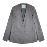 NEMIKA 未使用品 レリアン ストライプ ポンチョ ジャケット グレー レディース ネミカ【中古】6-0713M∞