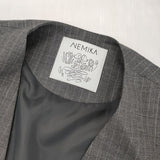NEMIKA 未使用品 レリアン ストライプ ポンチョ ジャケット グレー レディース ネミカ【中古】6-0713M∞