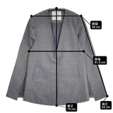 NEMIKA 未使用品 レリアン ストライプ ポンチョ ジャケット グレー レディース ネミカ【中古】6-0713M∞