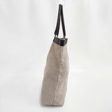 fog linen work リトアニア製 リネン レザーハンドル トートバッグ ベージュ レディース フォグリネンワーク【中古】6-0712G∞