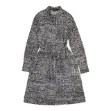 marimekko ドット柄 シャツワンピース サイズ34 ベルト付き ワンピース ブラック ホワイト レディース マリメッコ【中古】6-0810M∞