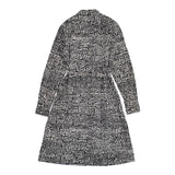 marimekko ドット柄 シャツワンピース サイズ34 ベルト付き ワンピース ブラック ホワイト レディース マリメッコ【中古】6-0810M∞