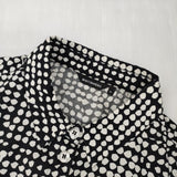 marimekko ドット柄 シャツワンピース サイズ34 ベルト付き ワンピース ブラック ホワイト レディース マリメッコ【中古】6-0810M∞
