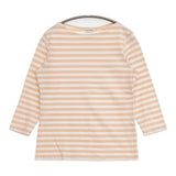 marimekko 七分袖 コットン ボーダー Ｔシャツ カットソー ピンク ホワイト レディース マリメッコ【中古】6-0510M∞