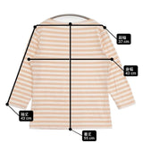 marimekko 七分袖 コットン ボーダー Ｔシャツ カットソー ピンク ホワイト レディース マリメッコ【中古】6-0510M∞