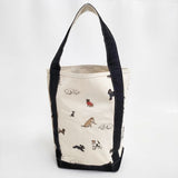 TEMBEA BAGUETTE TOTE DOG 犬柄 バゲットトート トートバッグ キナリ レディース テンベア【中古】6-0712G∞