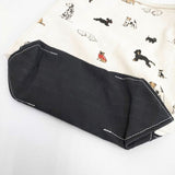 TEMBEA BAGUETTE TOTE DOG 犬柄 バゲットトート トートバッグ キナリ レディース テンベア【中古】6-0712G∞