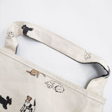 TEMBEA BAGUETTE TOTE DOG 犬柄 バゲットトート トートバッグ キナリ レディース テンベア【中古】6-0712G∞