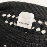 ROSE BUD メッシュニット 6003114012 ニット ブラック レディース ローズバッド【中古】6-0709G◎