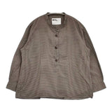 MHL. TINY GINGHAM COTTON SHIRT プルオーバーシャツ コットン 定価20900円 595-2153509 長袖シャツ ブラウン ブラック レディース エムエイチエル【中古】6-0810M∞