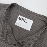 MHL. TINY GINGHAM COTTON SHIRT プルオーバーシャツ コットン 定価20900円 595-2153509 長袖シャツ ブラウン ブラック レディース エムエイチエル【中古】6-0810M∞