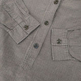 MHL. TINY GINGHAM COTTON SHIRT プルオーバーシャツ コットン 定価20900円 595-2153509 長袖シャツ ブラウン ブラック レディース エムエイチエル【中古】6-0810M∞
