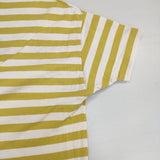 maillot border drop shoulder s/s Ｔ-shirt ドロップショルダーボーダーTシャツ 定価7590円 半袖Ｔシャツ カットソー ホワイト イエロー レディース マイヨ【中古】6-0615S∞