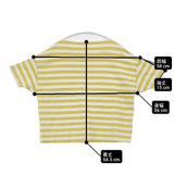 maillot border drop shoulder s/s Ｔ-shirt ドロップショルダーボーダーTシャツ 定価7590円 半袖Ｔシャツ カットソー ホワイト イエロー レディース マイヨ【中古】6-0615S∞