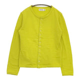 BEAMS BOY リングドットカーディガン スナップボタン ライム 定価8580円 カーディガン イエロー系 レディース ビームスボーイ【中古】6-0810M∞