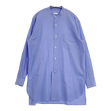 COMOLI バンドカラーシャツ サイズ1 定価26400円 U03-02002 長袖シャツ ブルー メンズ コモリ【中古】6-0610M∞