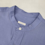 COMOLI バンドカラーシャツ サイズ1 定価26400円 U03-02002 長袖シャツ ブルー メンズ コモリ【中古】6-0610M∞