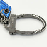 Longchamp バッグチャーム ハート エナメル キーホルダー チャーム ブラック ブルー レディース ロンシャン【中古】6-0527G∞