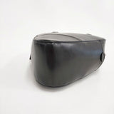 Conges payes フェイクレザー 三角バッグ トライアングルハンドバッグ トートバッグ ブラック レディース コンジェ ペイエ【中古】6-0712G∞
