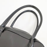 Conges payes フェイクレザー 三角バッグ トライアングルハンドバッグ トートバッグ ブラック レディース コンジェ ペイエ【中古】6-0712G∞