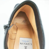 LANVIN en Bleu サイドジップ 日本製 サイズ23cm ブーツ ブラック レディース ランバンオンブルー【中古】6-0605G◎