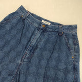 Jocomomola タックデニムパンツ コットン サイズ42 Molinillos ワイド デニムパンツ ブルー レディース ホコモモラ【中古】6-0810G∞