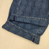 Jocomomola タックデニムパンツ コットン サイズ42 Molinillos ワイド デニムパンツ ブルー レディース ホコモモラ【中古】6-0810G∞