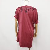 Vivienne Westwood Red Label CHOICE 変形 ギャザーTシャツ チュニック コットン サイズ2 70101M 16-77-22002 半袖Ｔシャツ カットソー レッド レディース ヴィヴィアンウエストウッドレッドレーベル【中古】6-0525S◎
