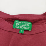 Vivienne Westwood Red Label CHOICE 変形 ギャザーTシャツ チュニック コットン サイズ2 70101M 16-77-22002 半袖Ｔシャツ カットソー レッド レディース ヴィヴィアンウエストウッドレッドレーベル【中古】6-0525S◎
