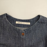 Conges payes ロールアップスリーブ コットンデニム シャツワンピ ワンピース ネイビー レディース コンジェ ペイエ【中古】6-0615S∞