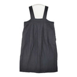 nest Robe 01234-1446 ブラックリネンボックス吊りワンピース ジャンパースカート ワンピース 23AW ブラック レディース ネストローブ【中古】6-0507M∞
