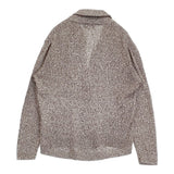 JOSEPH ABBOUD ショールカラー サイズLL コットンニット カーディガン ホワイト ブラウン メンズ ジョセフアブード【中古】6-0414M♪