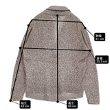JOSEPH ABBOUD ショールカラー サイズLL コットンニット カーディガン ホワイト ブラウン メンズ ジョセフアブード【中古】6-0414M♪