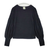 Sybilla アコーディオン袖 ボリュームスリーブニットトップス ウールニット 定価31900円 セーター ニット ブラック レディース シビラ【中古】6-1003T∞