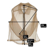 Bon Vieux Temps シルク シアー 日本製 サイズ1 ブラウス シャツ ベージュ レディース ボンビュータン【中古】6-0810M∞