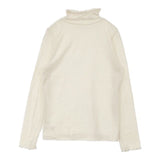bulle de savon コットンウール ハイネックプルオーバー カットソー 定価8800円 長袖Ｔシャツ カットソー ロンＴ ベージュ レディース ビュルデサボン【中古】6-1003T∞