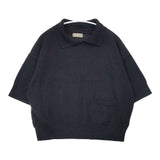 MARGARET HOWELL 578-2162003 COTTON HEMP 半袖 セーター ニット ブラック レディース マーガレットハウエル【中古】6-0507M∞