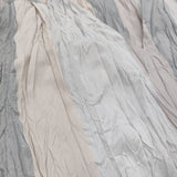ISSEY MIYAKE ストライプ シワ加工 IM01FH233 サイズ2 スキッパードレス ワンピース グレー ベージュ レディース イッセイミヤケ【中古】6-0626S♪