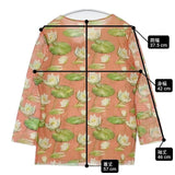 VIVIENNE TAM シースルー 花柄 パワーネット 蓮 長袖Ｔシャツ カットソー ロンＴ オレンジ レディース ヴィヴィアンタム【中古】6-0723M∞