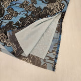 VIVIENNE TAM シースルー チャイナ 総柄 ナイロン ブラウス シャツ ブルー ブラック レディース ヴィヴィアンタム【中古】6-0808M∞