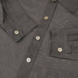 MARGARET HOWELL オーガンジーシアーシャツ 578-2253011 COTTON ORGANZA 長袖シャツ ネイビー レディース マーガレットハウエル【中古】6-0810M∞