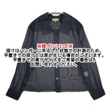 MARGARET HOWELL オーガンジーシアーシャツ 578-2253011 COTTON ORGANZA 長袖シャツ ネイビー レディース マーガレットハウエル【中古】6-0810M∞