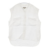 MARGARET HOWELL SOFT LINEN 578-2151001 ノースリーブ ブラウス シャツ ホワイト レディース マーガレットハウエル【中古】6-0615S∞