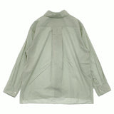 MARGARET HOWELL COTTON CHAMBRAY フライフロントシャツ サイズ2 578-0253609 シャツ ライトグリーン レディース マーガレットハウエル【中古】6-0606G◎