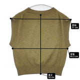 MARGARET HOWELL ウールカシミヤ 578-1261002 ノースリーブニット WOOL CASHMERE ベスト カーキ レディース マーガレットハウエル【中古】6-0820T∞